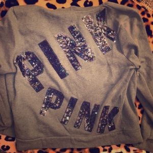 Full-zip PINK hoodie